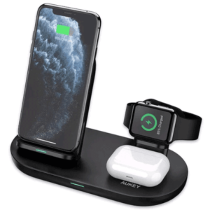 Official Aukey 3 in 1 Wireless Charging Station Stand