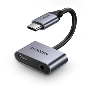 61ozsJjywuL UGreen Type-C to 3.5mm Audio + USB-C Charging Splitter