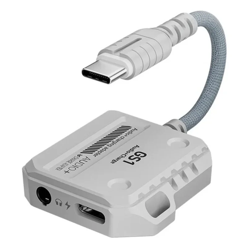 Buy Plextone GS1 2 in 1 Gaming Adapter in Pakistan at Dab Lew Tech 5 Plextone GS1 USB-C to 3.5mm Audio + USB-C 60W Charging Connector