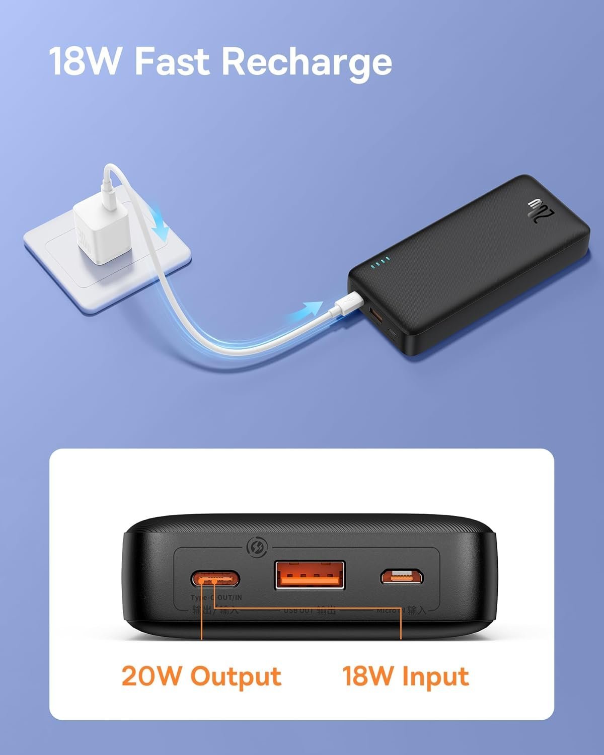 POWER BANK BASEUS PPAP20K AIRPOW 20W 20000MAH 1 Baseus 20000mAh 20W Fast Charging Power Bank