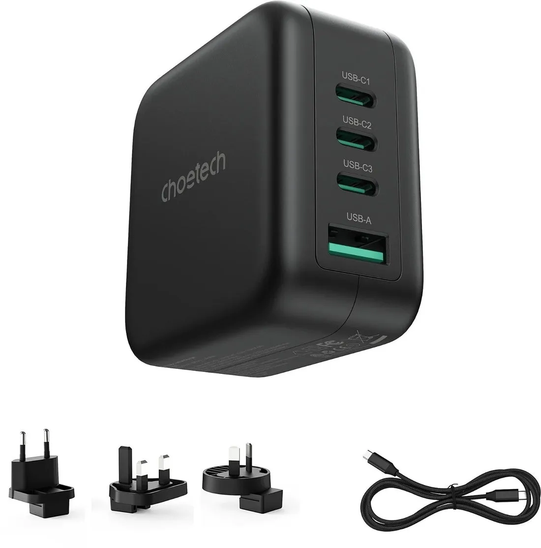 Choetech 70W GaN Charger 4 Port Travel Adapter Choetech 70W GaN Charger 4 Port travel adapter