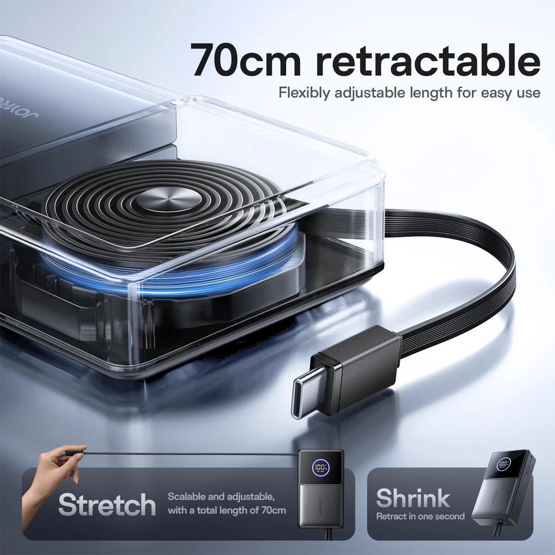 JOYROOM 10000mAh Power Bank with Retractable Cable price in pk