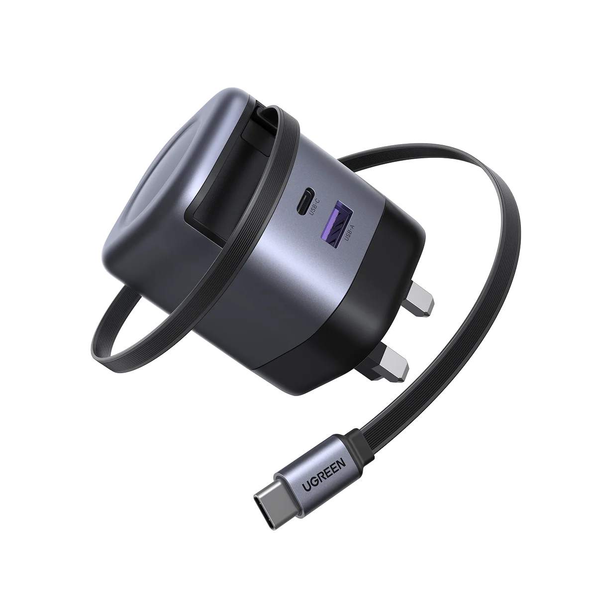 UGREEN 65W Nexode Charger With Retractable USB C Cable UGREEN 65W Nexode Charger Retractable USB C Cable