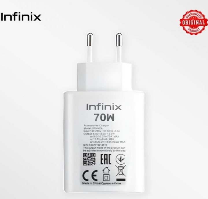 Infinix 70W Adapter All-Round Fast Charge infinix 70w adapter price