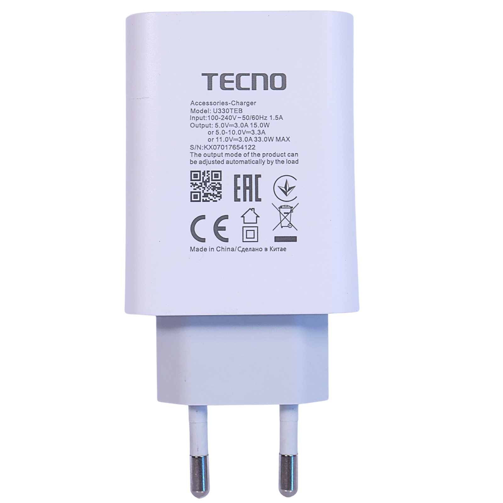 tecno 33w adapter price