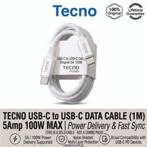 TECNO Type-C to Type-C Cable 5A