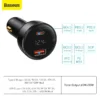 Baseus 100W Car Charger with Digital Display