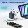 Baseus 45W enercore Charger with Retractable Cable