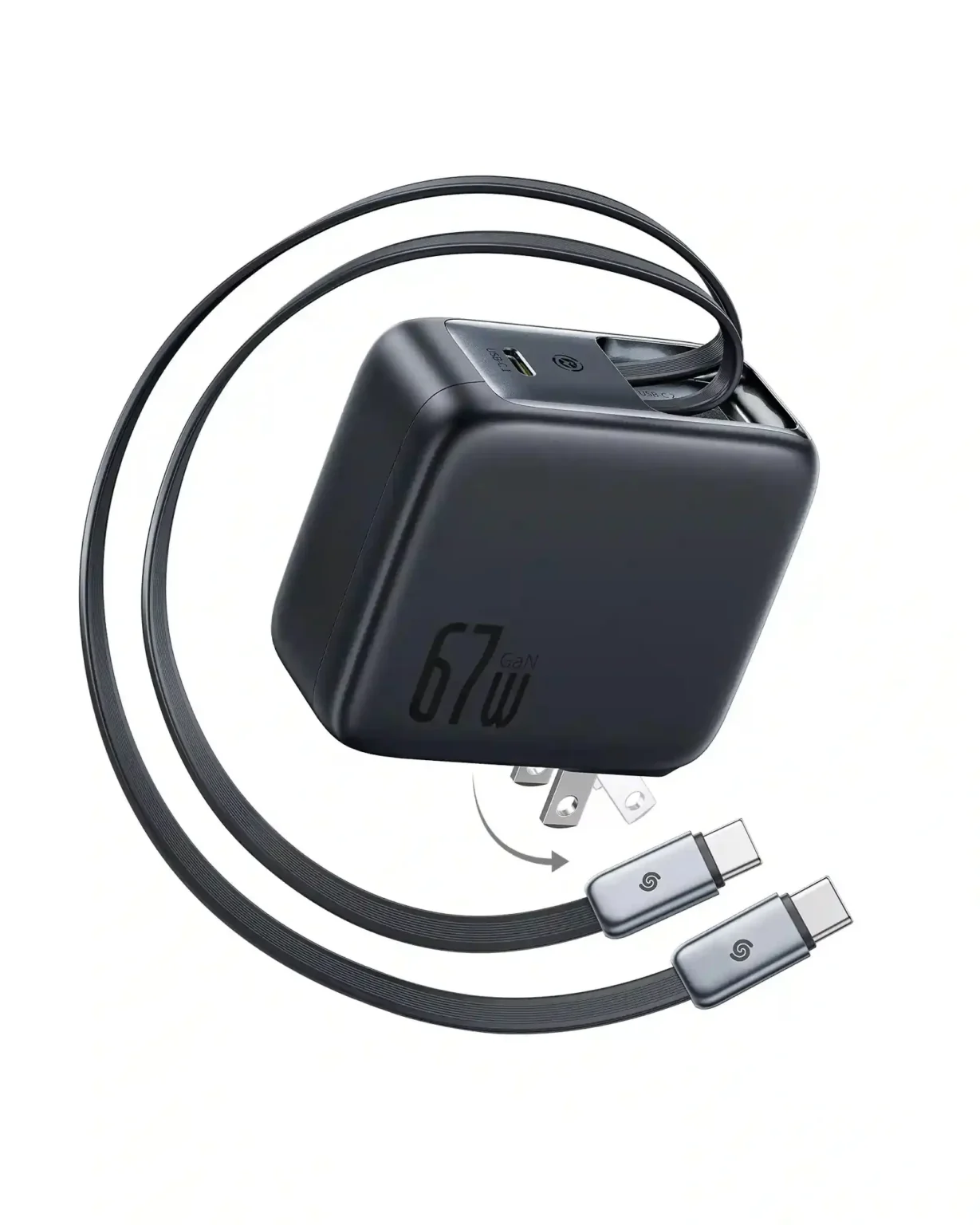 Baseus 67W Charger with Retractable Cables